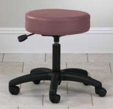 Clinton Industries Exam Stool Value Series Backless Pneumatic Height Adjustment 5 Casters Burgundy