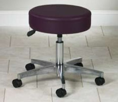 Clinton Industries Exam Stool Mid Series Backless Pneumatic Height Adjustment 5 Casters Cream