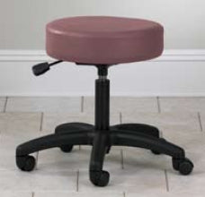 Clinton Industries Exam Stool Value Series Backless Pneumatic Height Adjustment 5 Casters Cream