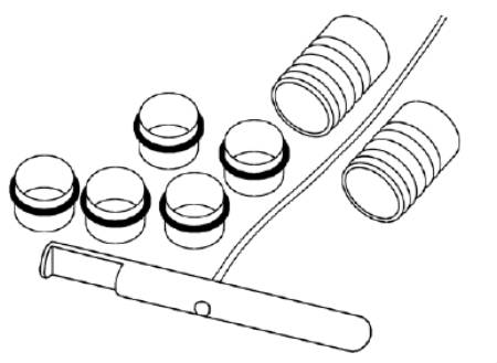 Conmed Endoscopic Ligator Kit Clearvue™ Stiegmann-Goff 9 - 11 mm OD X 130 cm L - M-550581-4065 - Case of 5