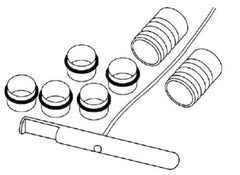 Conmed Endoscopic Ligator Kit Clearvue™ Stiegmann-Goff 9 - 11 mm OD X 130 cm L - M-550581-4065 - Case of 5