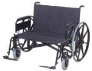 Convaquip Industries Bariatric Wheelchair 900 XL Heavy Duty Full Length Arm Removable Padded Arm Style Footrest Black Upholstery 39 Inch Overall Width 30 Inch Seat Width 700 lbs. Weight Capacity