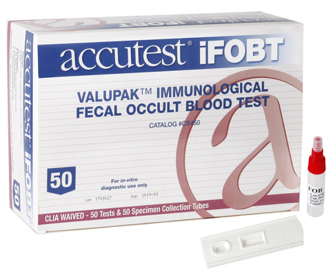 Accutest® ValuPak™ Immunological Fecal Occult Blood (iFOB) Test - Axiom Medical Supplies
