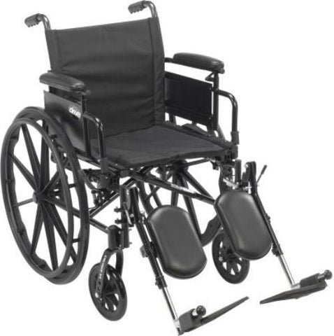 Drive Medical Wheelchair Cruiser X4 Desk Length Arm Flip Back Arm Style Swing-Away Footrest Black Upholstery 20 Inch Seat Width 300 lbs. Weight Capacity - M-1062878-1562 - Each