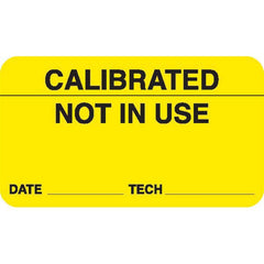 Calibration Labels "Calibrated" • Light Green • 1.25"W x 0.31"H ,760 / pk - Axiom Medical Supplies