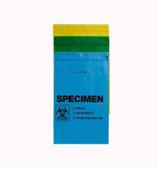 RD Plastics Company Specimen Transport Bag with Document Pouch 6 X 9 Inch Plastic Zip Closure Biohazard Symbol / Storage Instructions NonSterile - M-1167847-3223 - Case of 1000