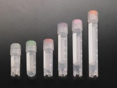 Simport Scientific Cryovial Cryogenic Tube Round Bottom, Skirted Plain 12.5 X 71 mm 3 mL Without Color Coding Screw Cap Polypropylene Tube - M-1169745-3151 | Case of 1000