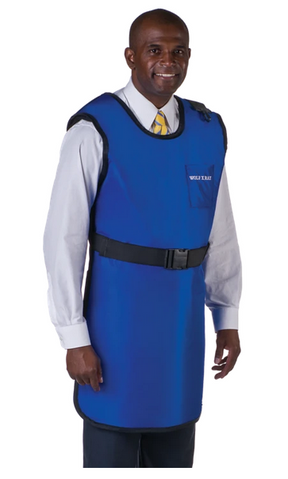 Wolf X-Ray X-Ray Apron with Thyroid Collar Navy Blue Coat Style X-Large - M-1090298-2023 - Each