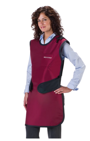 Wolf X-Ray X-Ray Apron with Thyroid Collar Red Easy Wrap Style Medium - M-829997-1734 - Each