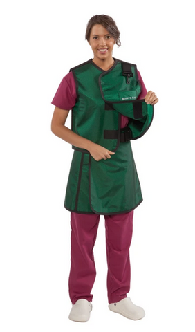Wolf X-Ray X-Ray Apron / Vest Shimmering Green / Black Wraparound Style Large - M-1125892-4810 | Each