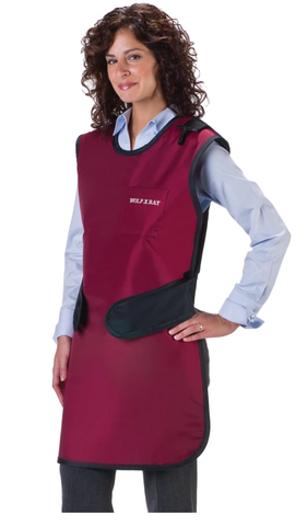 Wolf X-Ray Easy Wrap X-Ray Apron with Thyroid Collar Black Large - M-1120260-4273 - Each