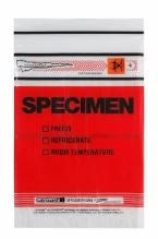 Minigrip Specimen Transport Bag with Document Pouch Lab Guard® TearZone® 6 X 9 Inch Polyethylene Zip Closure Biohazard Symbol / Storage Instructions NonSterile - M-1147038-866 - Case of 1000