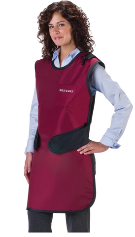 Wolf X-Ray Easy Wrap X-Ray Apron with Thyroid Collar Red 2X-Large - M-939473-4106 - Each