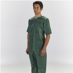 Graham Medical Products Scrub Shirt 2X-Large Green Without Pockets Short Sleeve Unisex - M-956042-4217 - Case of 30