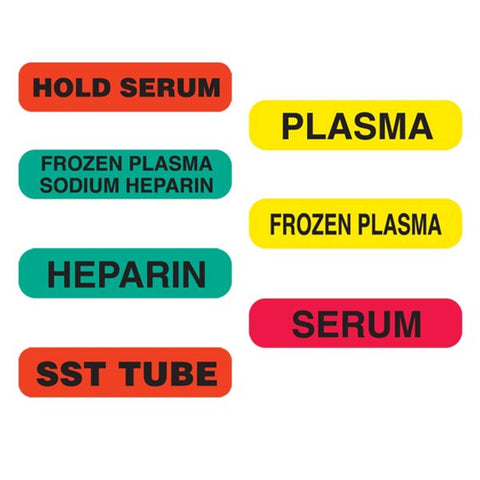 Chemistry Labels MarketLab Frozen Plasma Sodium Heparin Label, Green PK1000 ,1000 / pk - Axiom Medical Supplies