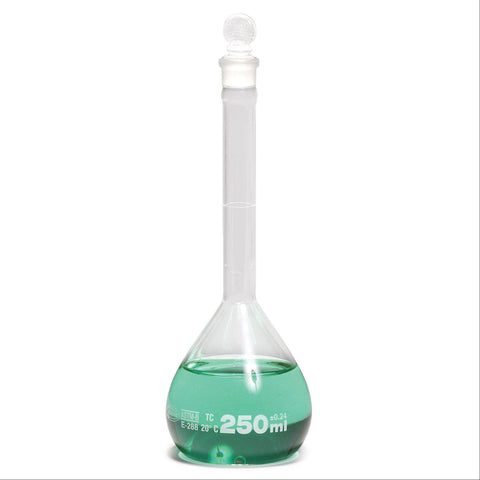 Class B Volumetric Flasks with Glass Stopper 200mL ,12 / pk - Axiom Medical Supplies