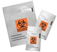 Minigrip Specimen Transport Bag with Document Pouch and Absorbent Pad Speci-Zip® 6 X 9 Inch Polyethylene Zip Closure Biohazard Symbol / Storage Instructions NonSterile - M-762459-824 - Case of 1000