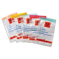Color Coded Specimen Bags Specimen Bag • 6"W x 10"H ,100 per Paxk - Axiom Medical Supplies