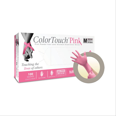 Colortouch Powder-Free Latex Exam Gloves X-Small ,100 / bx - Axiom Medical Supplies