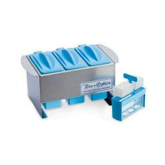 Compact Staining Banks 3-Place • 8"L x 5"W x 4.5"H ,1 Each - Axiom Medical Supplies