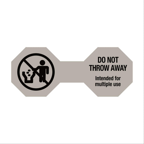 Cord Labels "Do Not Throw Away" • Silver • 3.25"W x 1.25"H ,200 / pk - Axiom Medical Supplies
