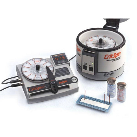 CritSpin Digital Hematocrit Reader • 6.8"W x 6.4"D x 2.4"H • Includes: 75mm adapter, Power Supply ,1 Each - Axiom Medical Supplies