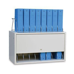 Cubbie File Storage 6 Capacity Wire Organizer with Handles • Chrome • Fits up to 3.625" Binders ,1 Each - Axiom Medical Supplies
