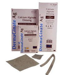 DermaRite Industries Silver Alginate Dressing DermaGinate/ Ag™ 4 X 5 Inch Rectangle Sterile