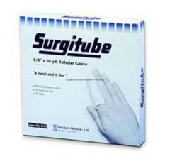 Derma Sciences Tubular Retainer Dressing Surgitube® Cotton 5/8 Inch X 10 Yard Size 1 White Small Finger / Toe NonSterile