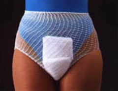 Derma Sciences Elastic Net Retainer Dressing Bandnet™ Panty Poly-Covered Nylon / Rubber Large White Perineum NonSterile