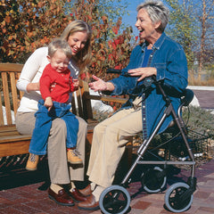 DMI Lightweight Extra-Wide Heavy-Duty Aluminum Rollator AM-501-1029-4100