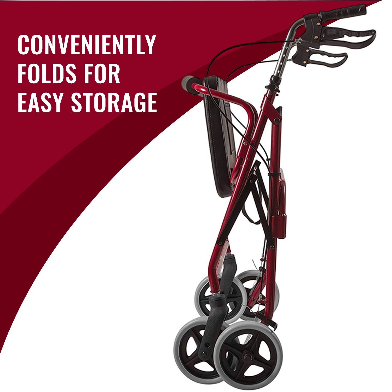 DMI Lightweight Extra-Wide Heavy-Duty Aluminum Rollator AM-501-1029-4100