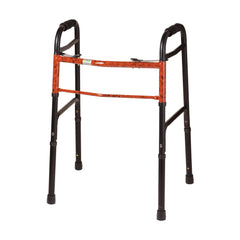DMI Two-Button Release Folding Walker with Wheels, 2 PER PACK AM-500-1045-0100