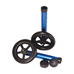 DMI Two-Button Release Folding Walker with Wheels, 2 PER PACK AM-500-1045-0900