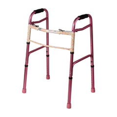 DMI Two-Button Release Folding Walker with Wheels, 2 PER PACK AM-500-1045-0900