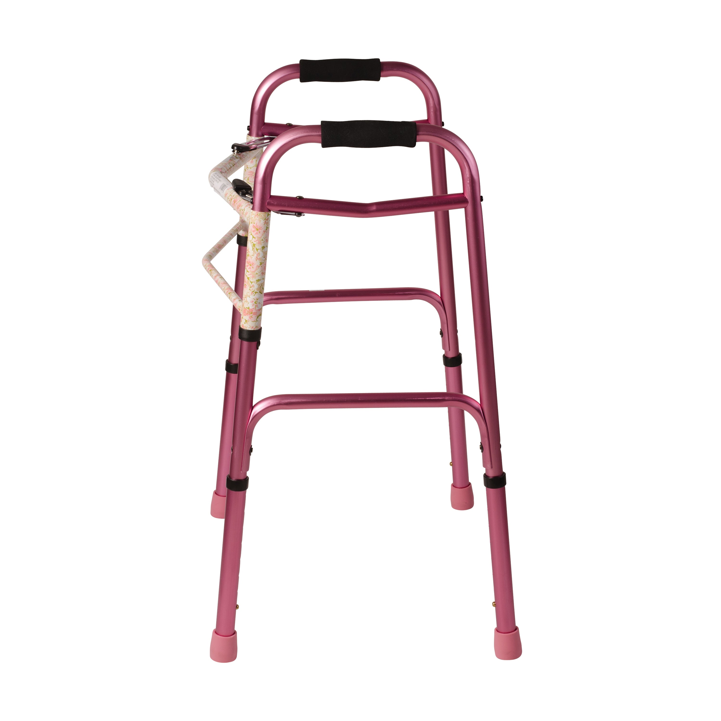 DMI Two-Button Release Folding Walker with Wheels, 2 PER PACK AM-500-1045-1200
