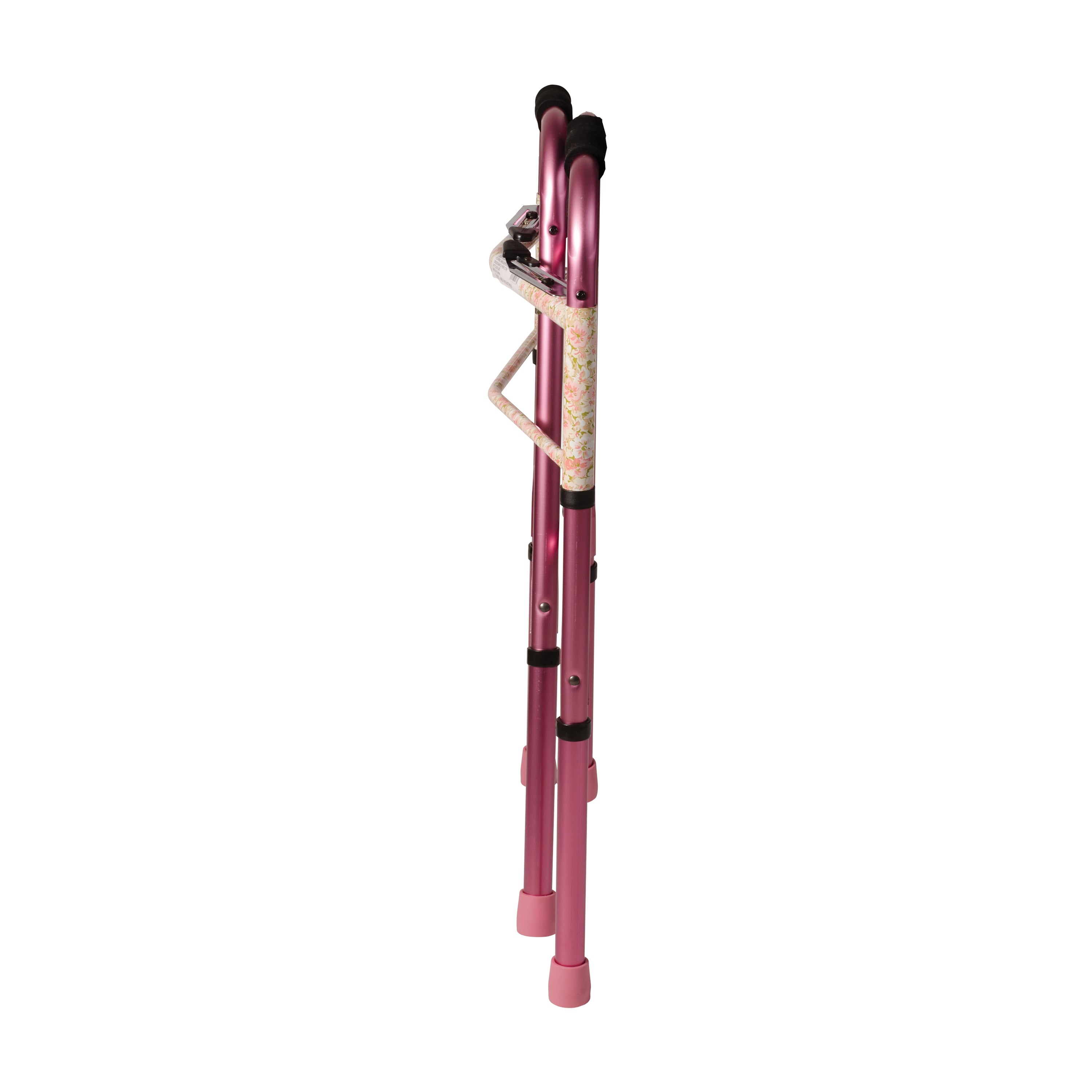 DMI Two-Button Release Folding Walker with Wheels, 2 PER PACK AM-500-1045-0900