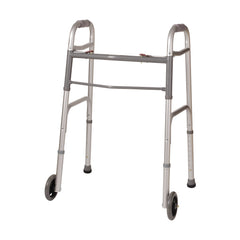 DMI Two-Button Release Folding Walker with Wheels, 2 PER PACK AM-500-1045-0900