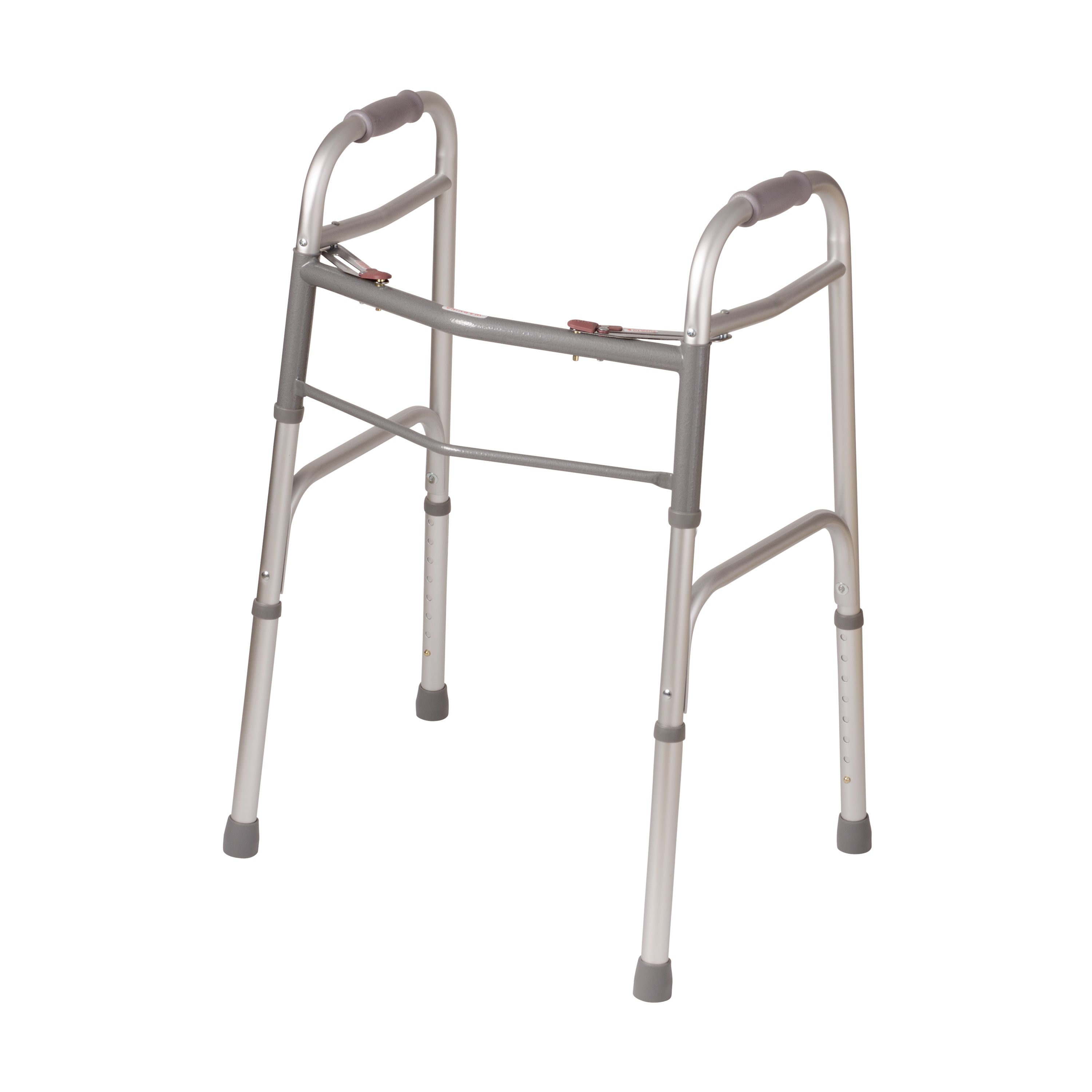 DMI Two-Button Release Folding Walker with Wheels, 2 PER PACK AM-500-1045-1200