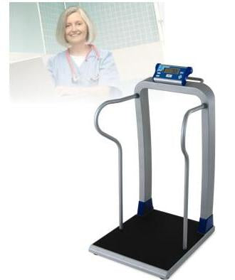 Doran Scales Column Scale with Handrail Digital LCD Display 1000 lbs. / 474 kg Capacity AC Adapter / Battery Operated