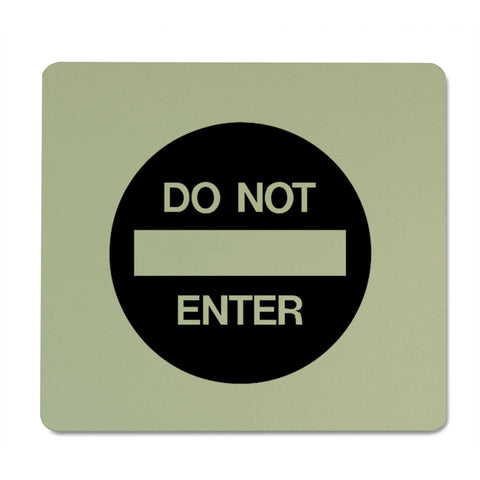 Dark Grey on Alfalfa Green Do Not Enter Symbol Plaque Do Not Enter Symbol ,1 Each - Axiom Medical Supplies