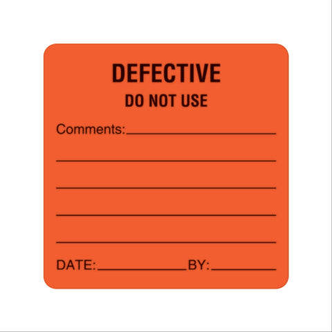 Defective/Out of Service/Do Not Remove Labels "Hospital Owned Do Not Remove" • White • 2"W x 1"H ,420 / pk - Axiom Medical Supplies