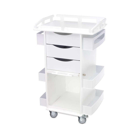 Deluxe Storage Cart with Guard Rails Deluxe Cart with Guard Rails • 23"W x 19.375"D x 38"H ,1 Each - Axiom Medical Supplies