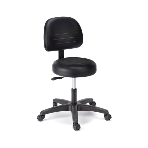 Desk Height Fusion Round Stool R+ with Back, 2-way Desk Height ,1 Each - Axiom Medical Supplies