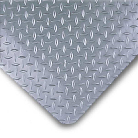 Diamond Plate Anti-Fatigue Mat 2'W x 3'L Gray ,1 Each - Axiom Medical Supplies