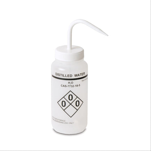 Distilled Water 500mL Vented RTK GHS Wash Bottle Distilled Water ,2 / pk - Axiom Medical Supplies