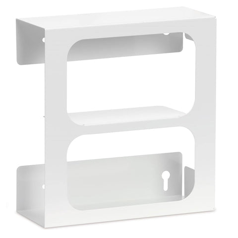MarketLab Double White Epoxy Glove Box Dispenser Double • 10.56"W x 3.81"D x 10.03"H ,1 Each - Axiom Medical Supplies