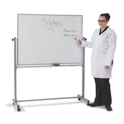 Double-Sided Mobile Magnetic White Boards 36"W x 48"H ,1 Each - Axiom Medical Supplies