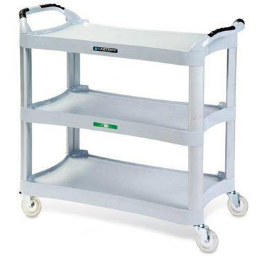 Dual Handle Utility Carts Grey • 20"W x 42"L x 37.5"H ,1 Each - Axiom Medical Supplies