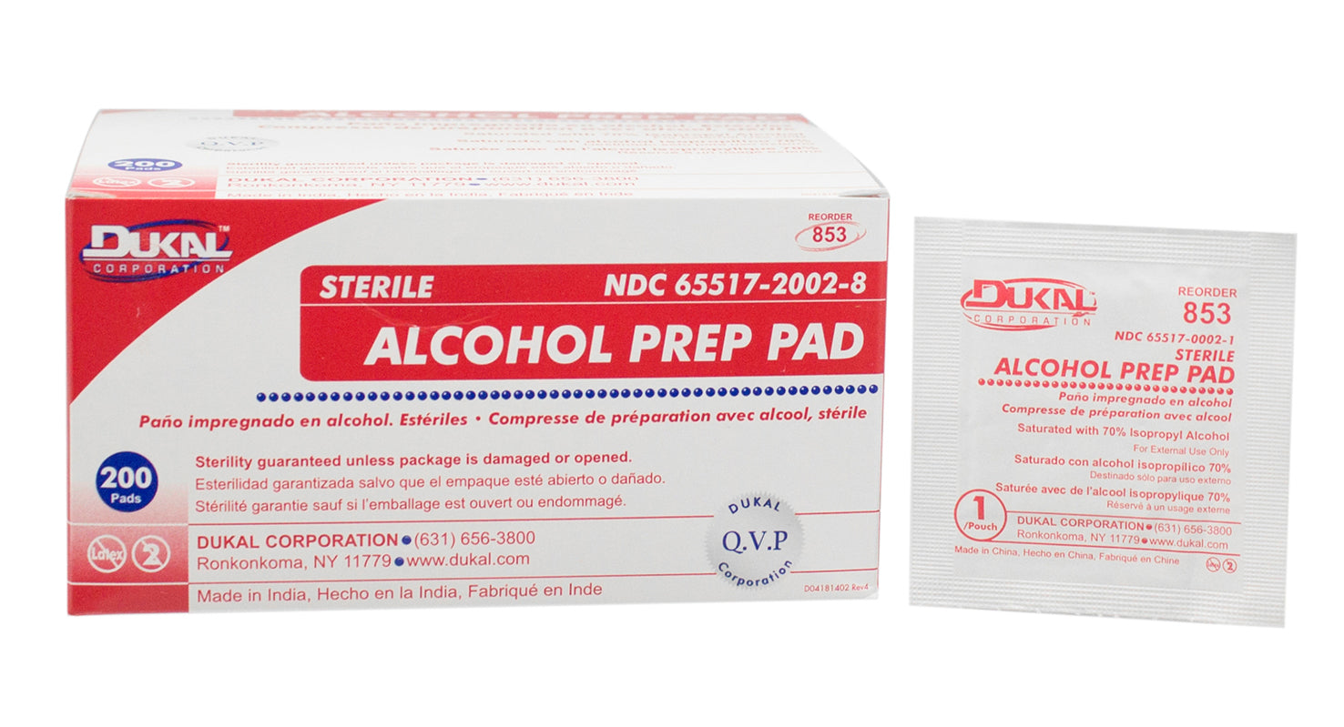 Dukal Alcohol Prep Pads AM-15-P200AL